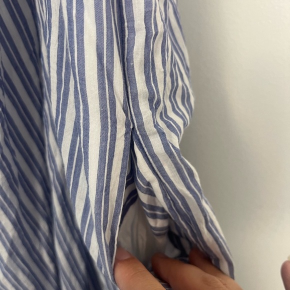 J.Crew Women’s Cotton voile ruffle-trim Lined dress striped pockets size XXL - Picture 7 of 13